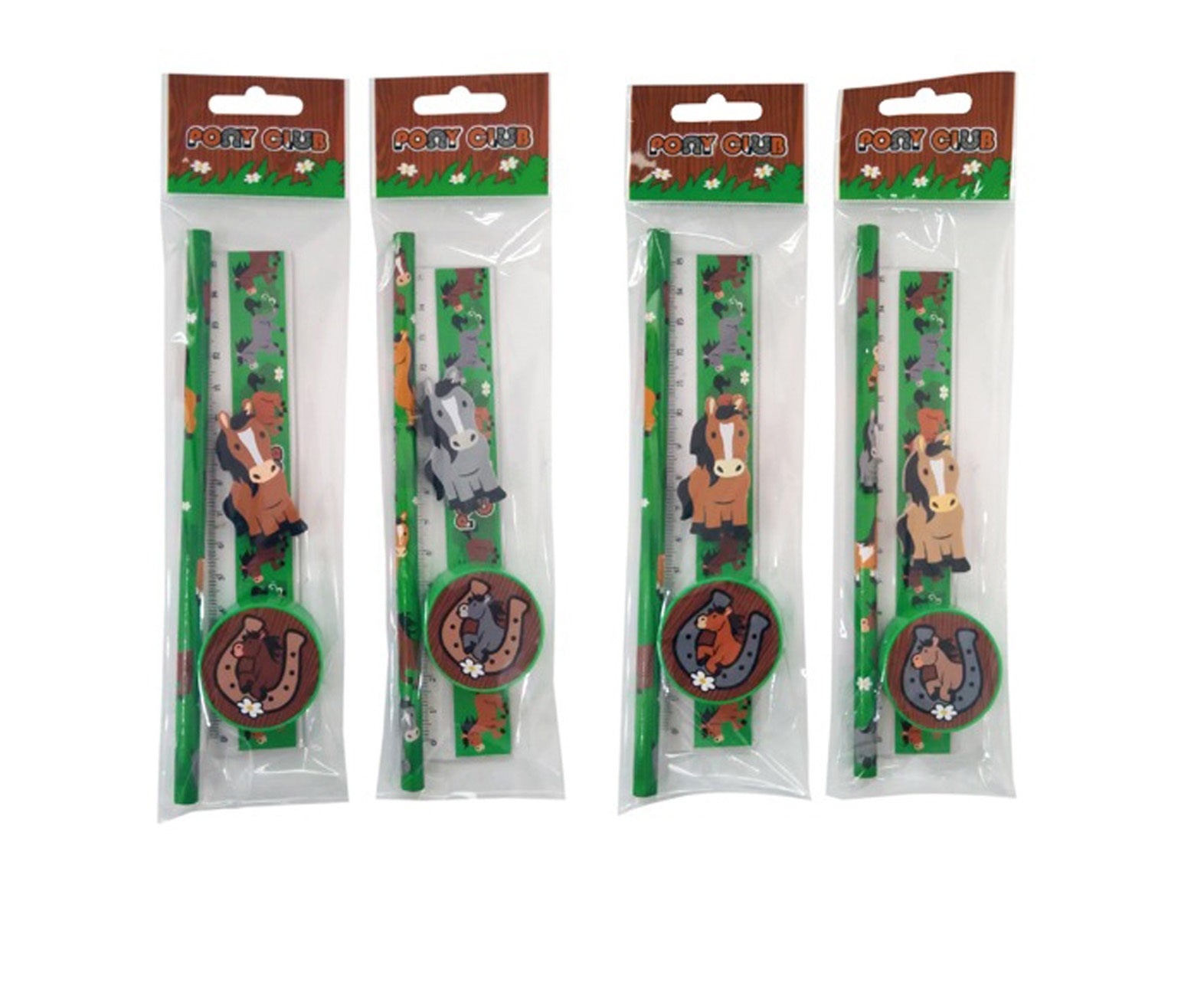 ROOST PUOPP4001 Pony Kugelschreiber – 4er Set, sortierte Farben