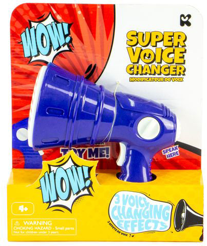ROOST Mega Voice Changer PY150 Spielzeug-Musikinstrument – 3 Stimmen – 19 × 6,5 × 23 cm – blau