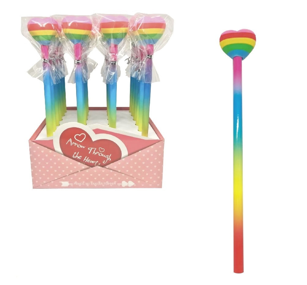ROOST RET-1051 Bleistift mit Radierer, Herz
