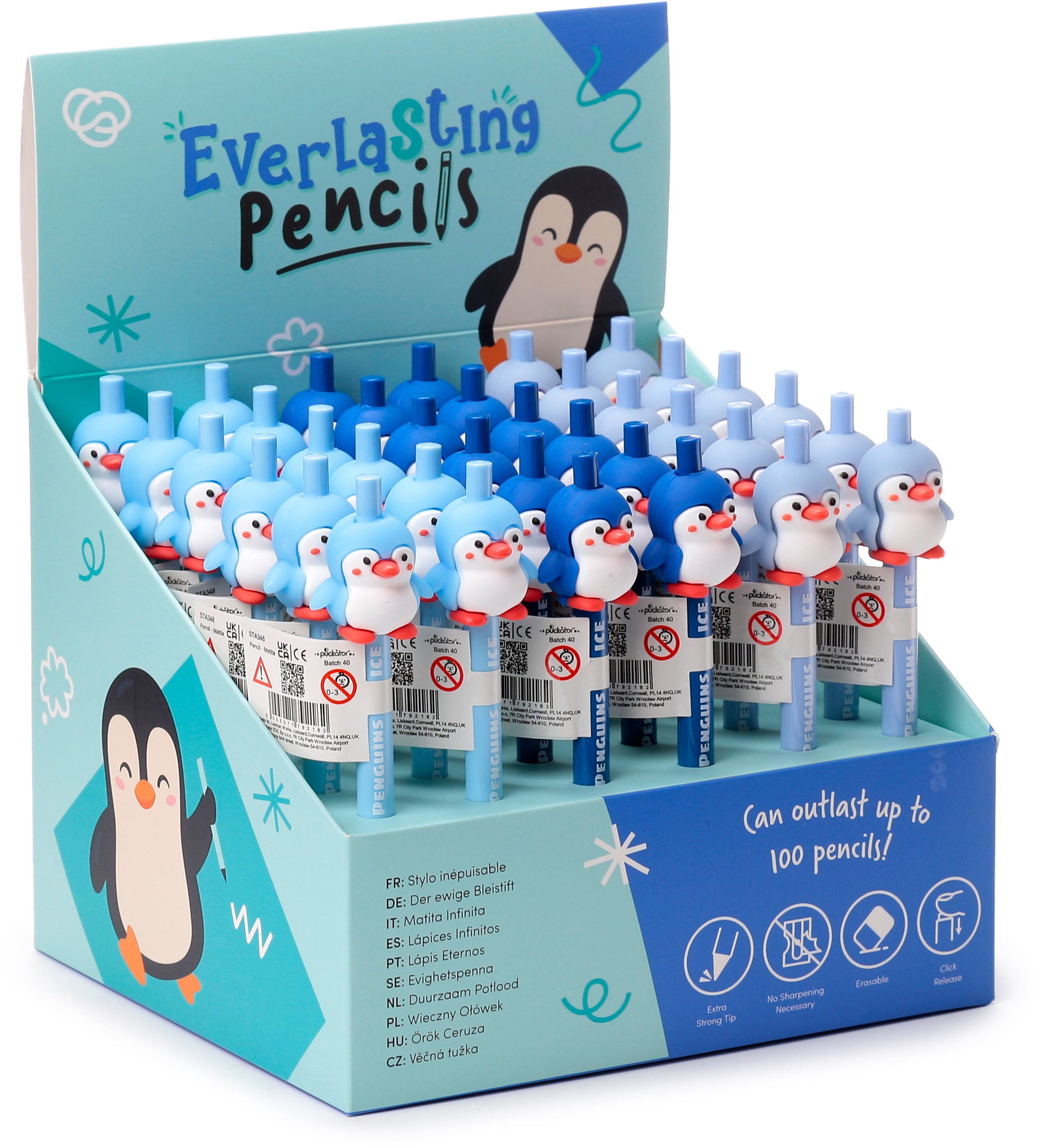 ROOST Pinguin Bleistifte – 3er-Set