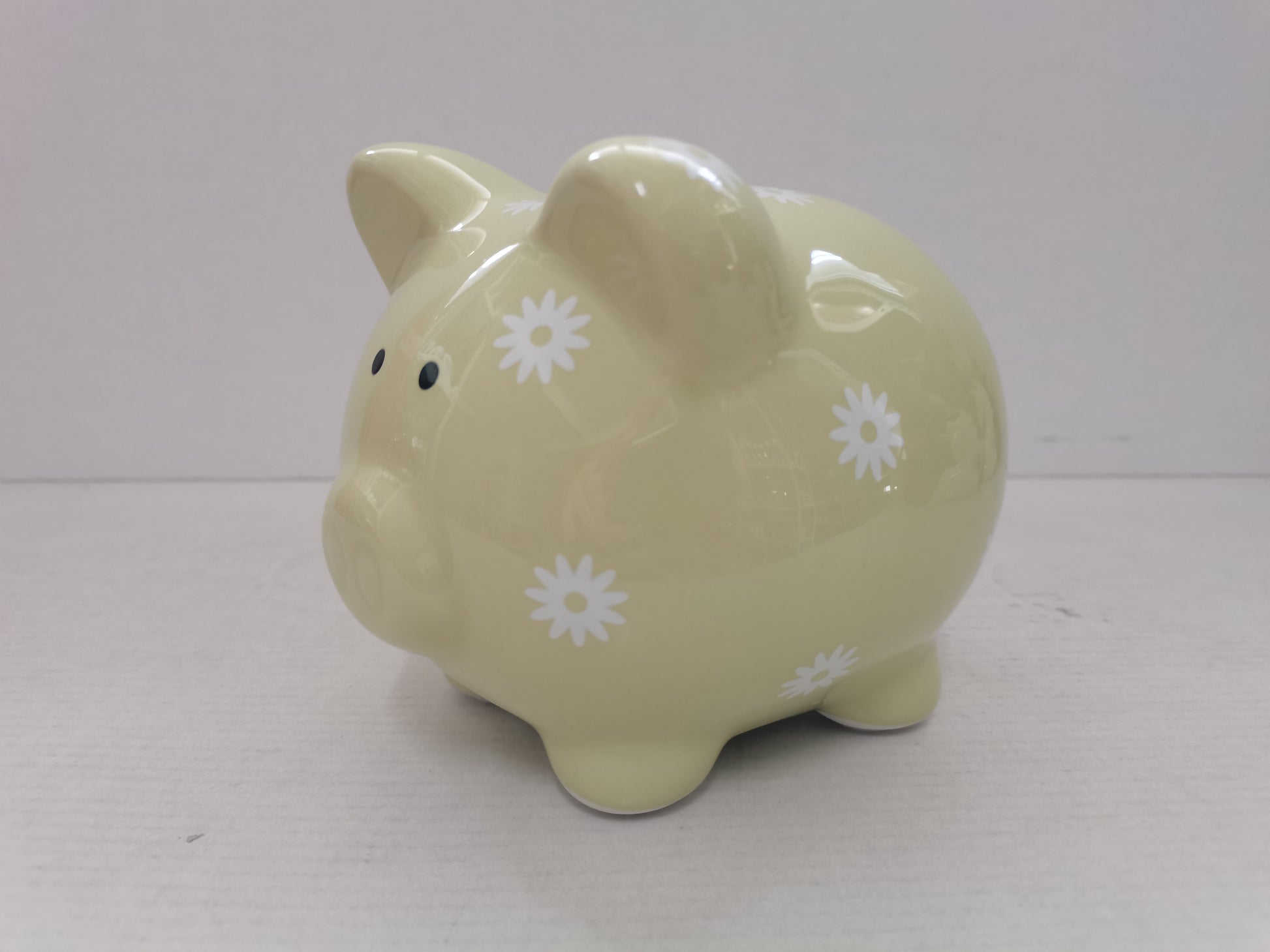 ROOST Sparschwein – beige – 13,5 × 13,5 × 14 cm