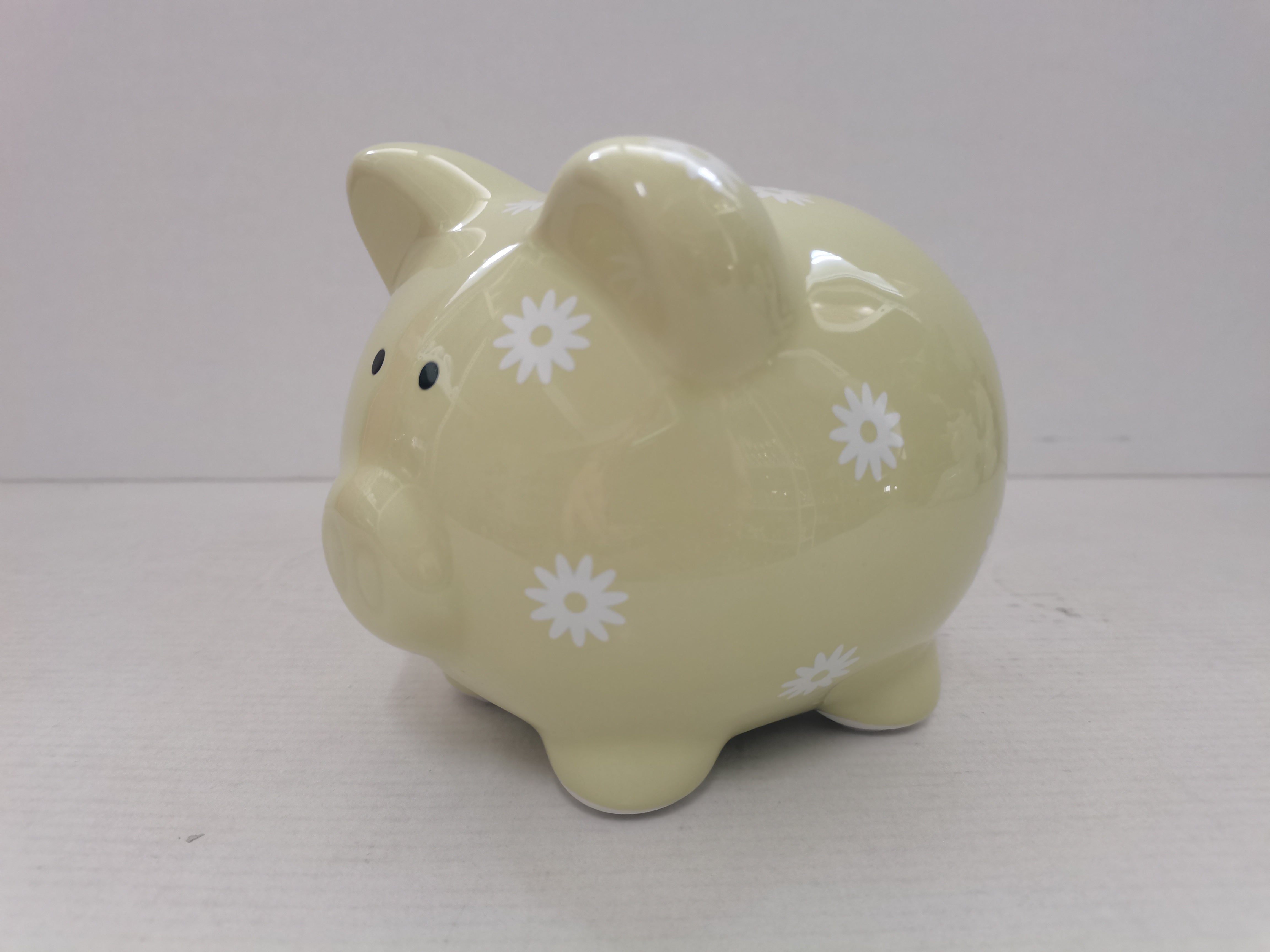 ROOST Sparschwein – beige – 13,5 × 13,5 × 14 cm