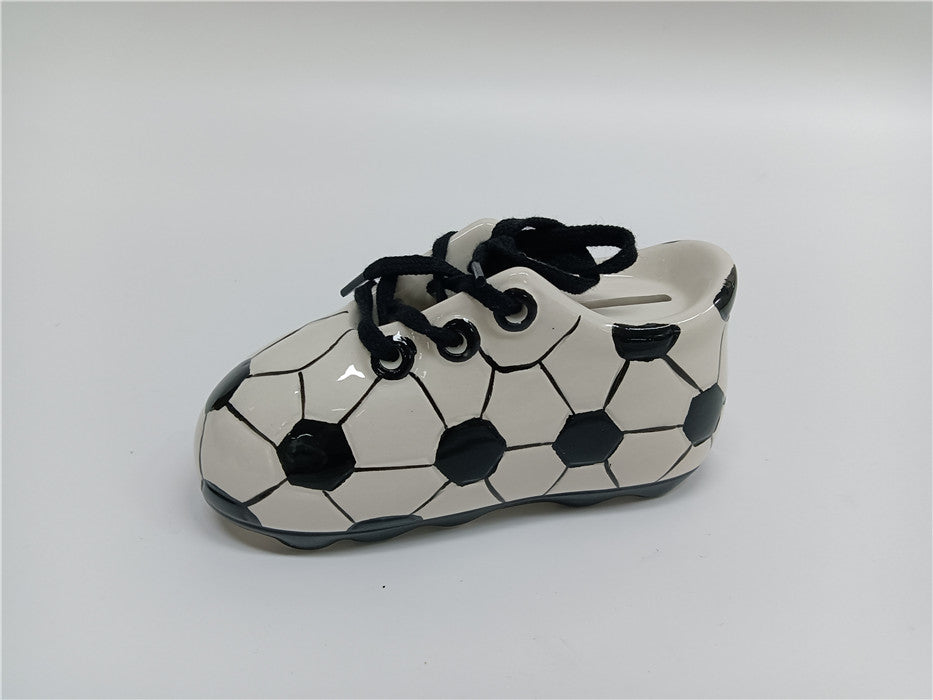 ROOST Spardose Fussballschuh – 7 × 8,4 × 15,5 cm