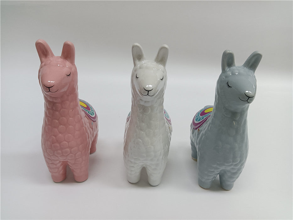 ROOST Spardose Lama – mehrfarbig – 15,2 × 8 × 22 cm
