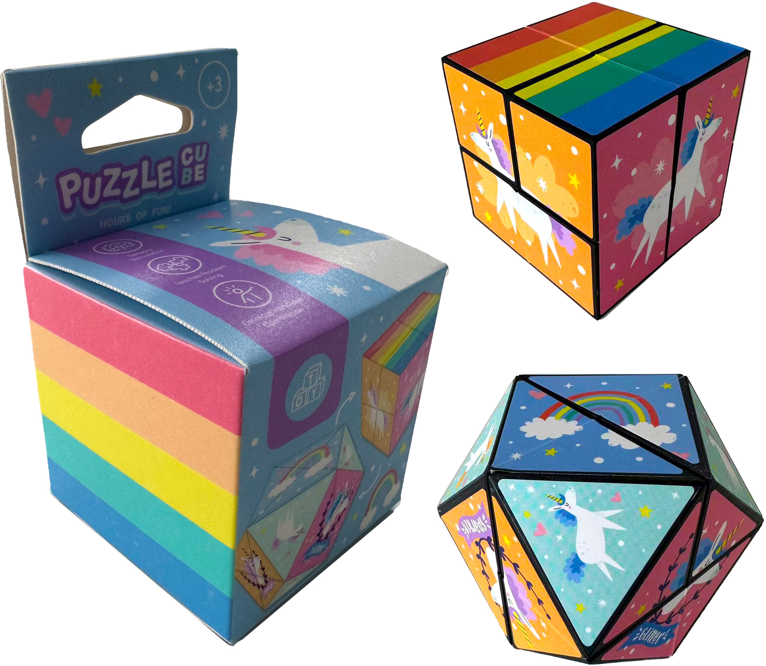 ROOST Magnetpuzzle Würfel TY954 – Einhorn – 6,5 × 9,5 × 6,0 cm