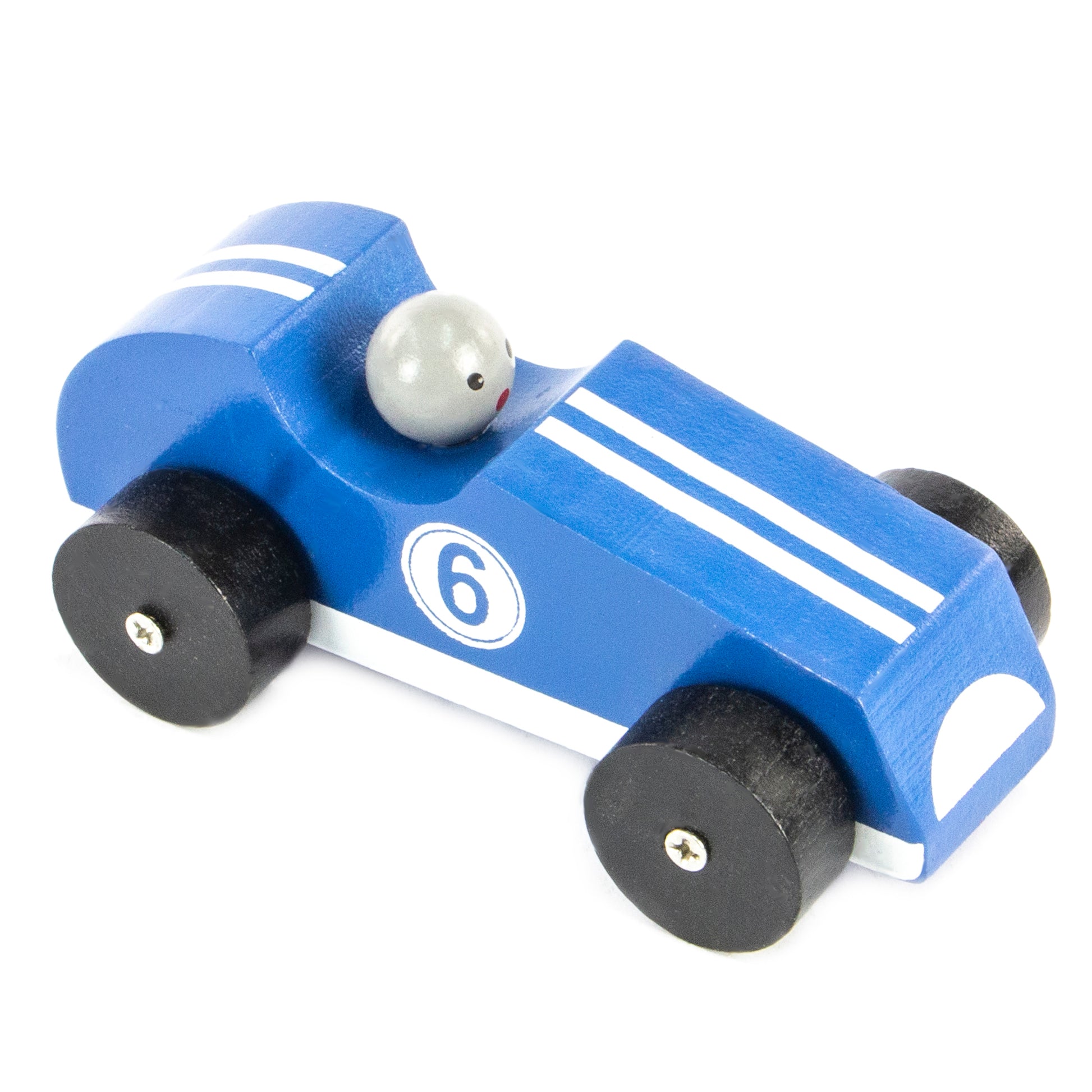 ROOST WD283F Holz-Rennauto – 12 × 3,5 × 5,0 cm – Holz – Mehrfarbig