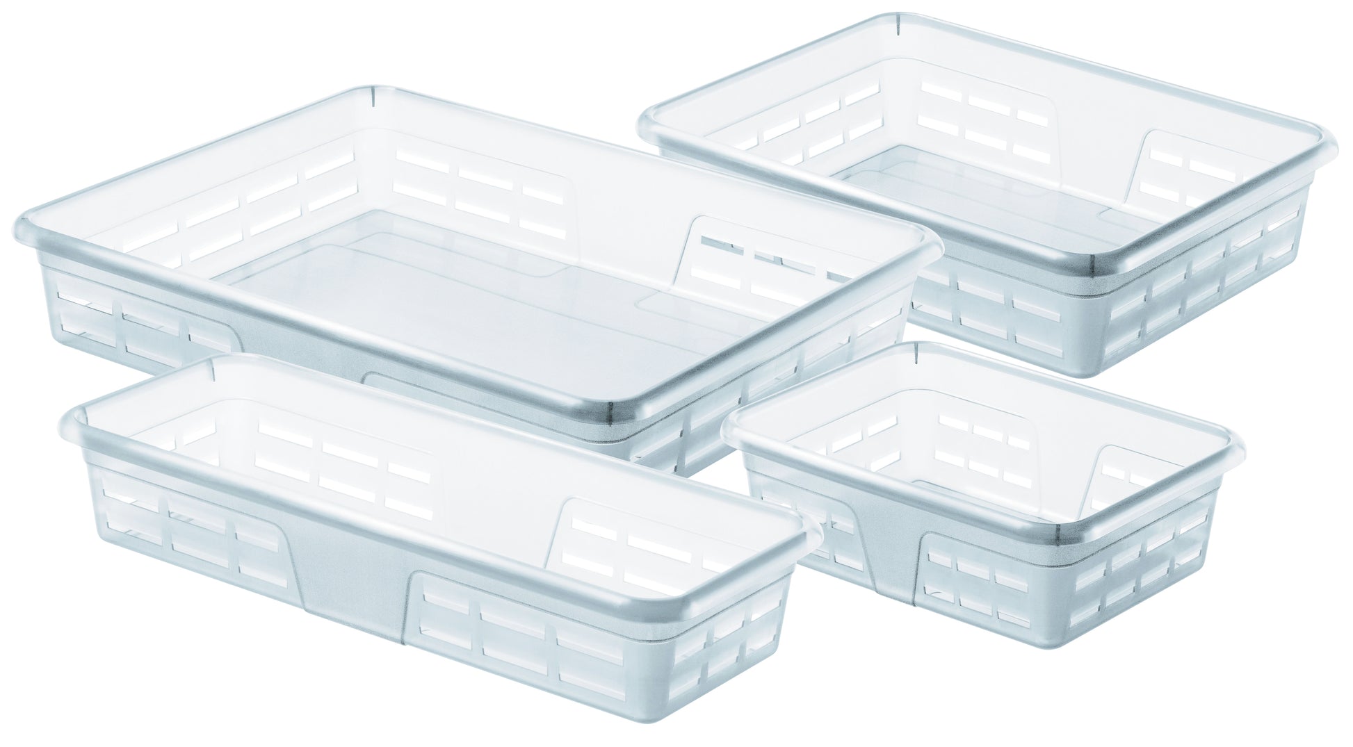 Rotho Graphix – Briefkorb für A4, Kunststoff, transparent, 135 × 62 × 342 mm
