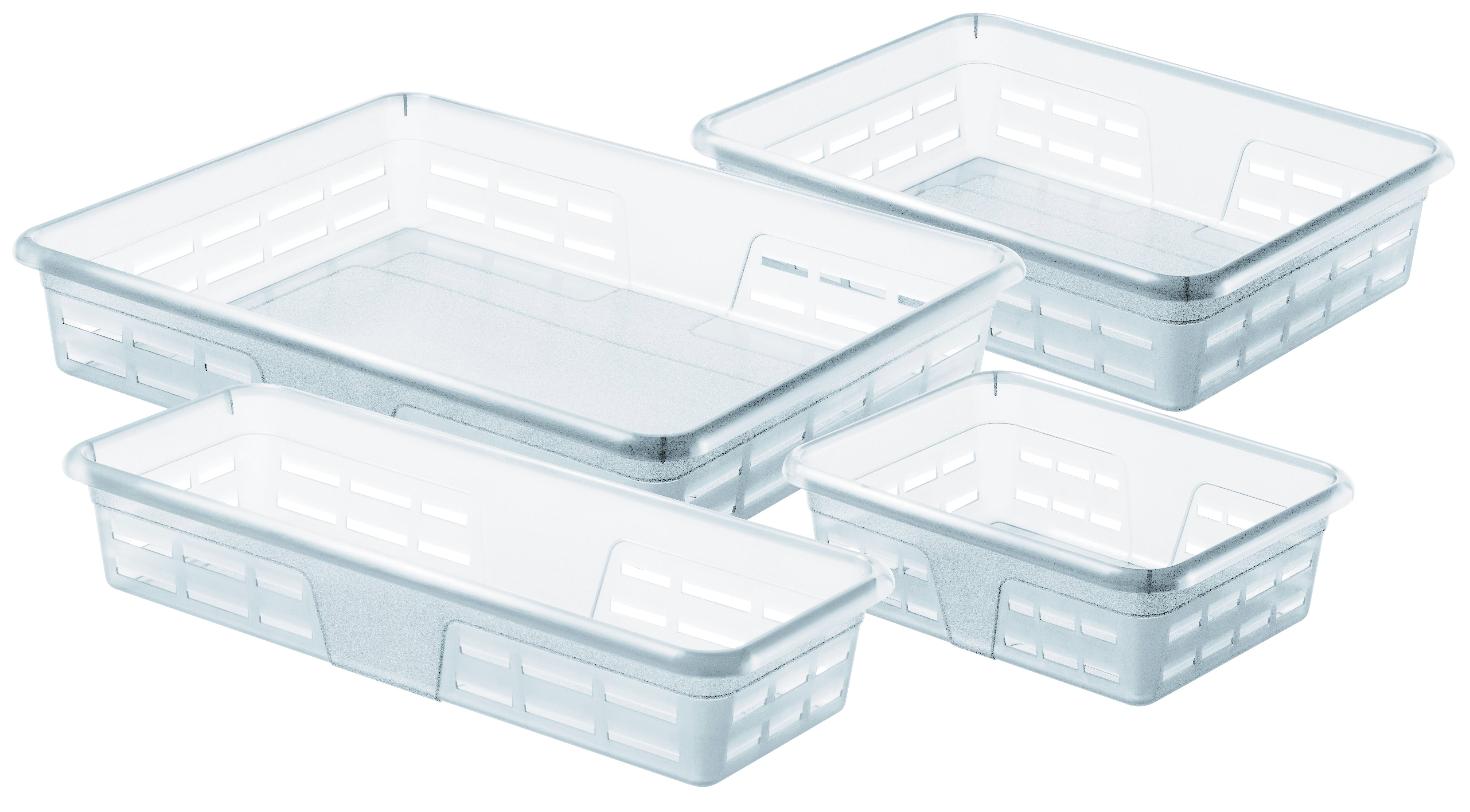 Rotho Graphix – Briefkorb für A4, Kunststoff, transparent, 135 × 62 × 342 mm