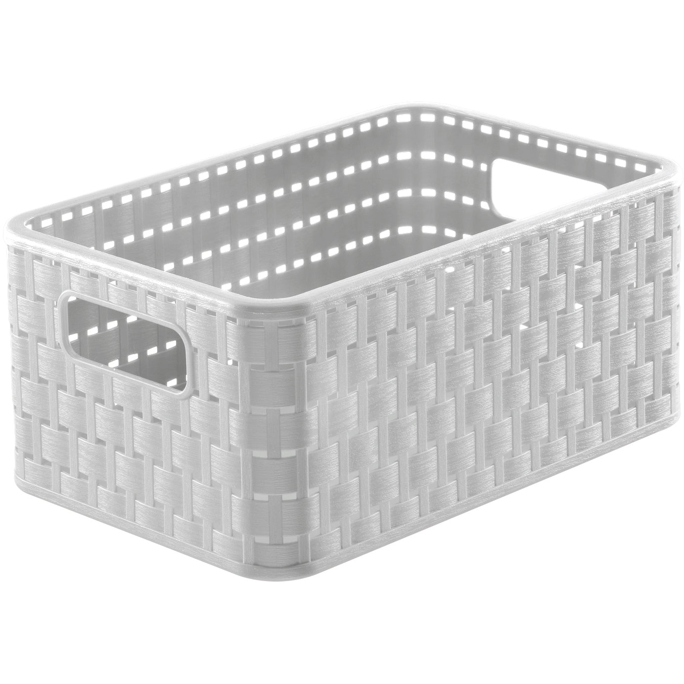 Rotho Country Aufbewahrungskorb 6 l – Kunststoff – Weiss – für A5 – stapelbar