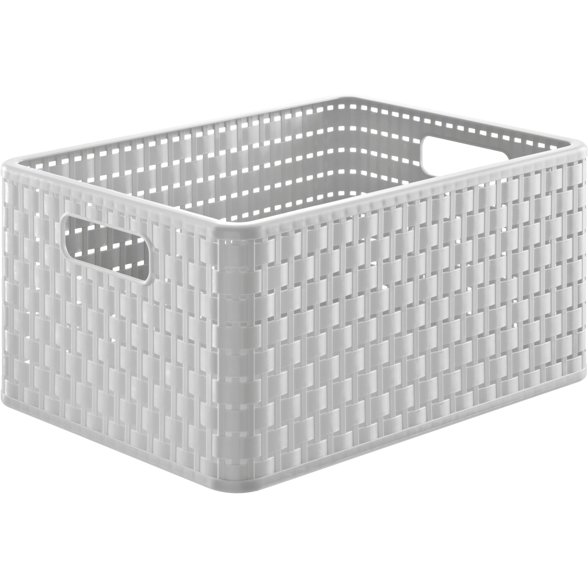 Rotho Country Aufbewahrungskorb 18 l – Kunststoff – Weiss – für A4 – 280 × 185 × 370 mm