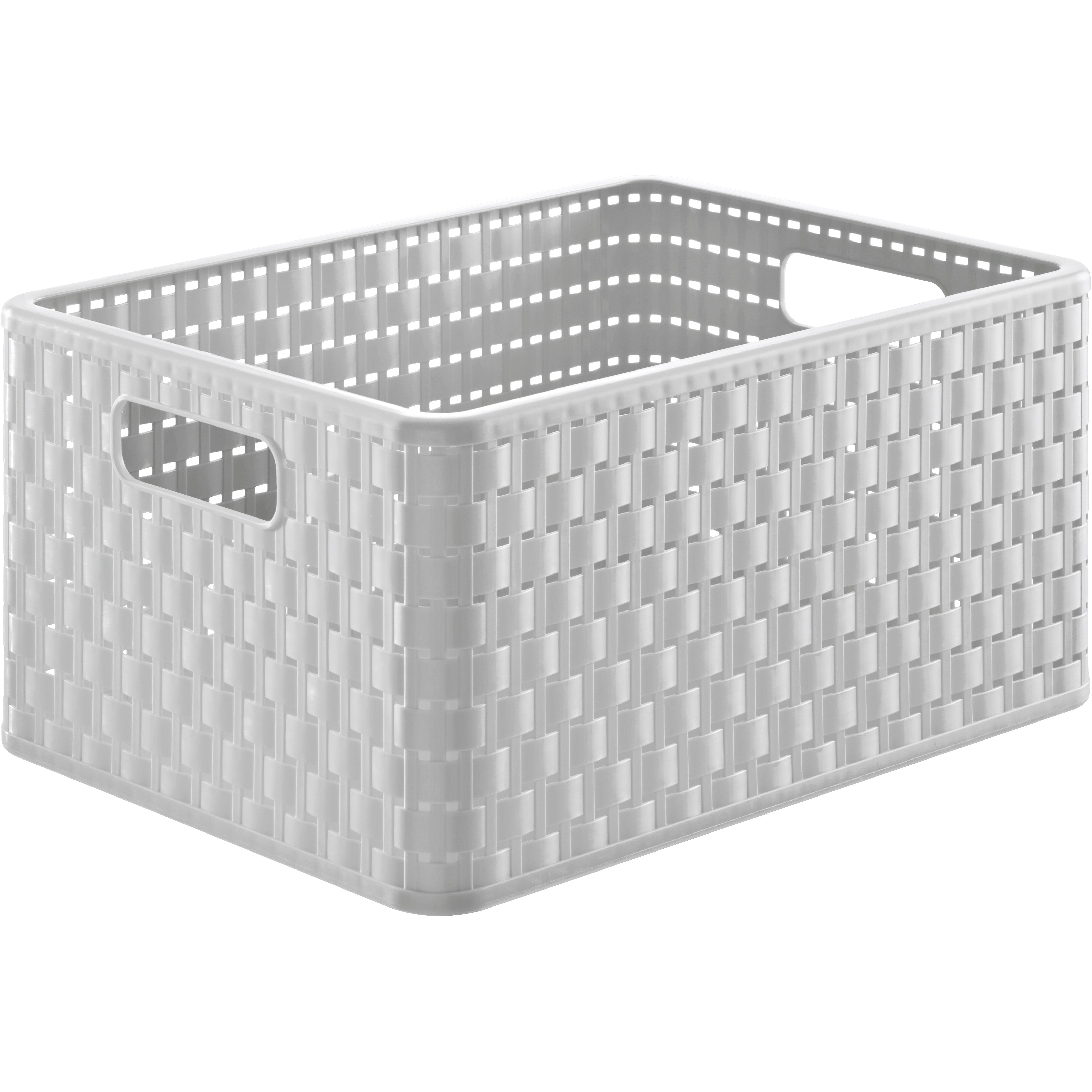 Rotho Country Aufbewahrungskorb 18 l – Kunststoff – Weiss – für A4 – 280 × 185 × 370 mm
