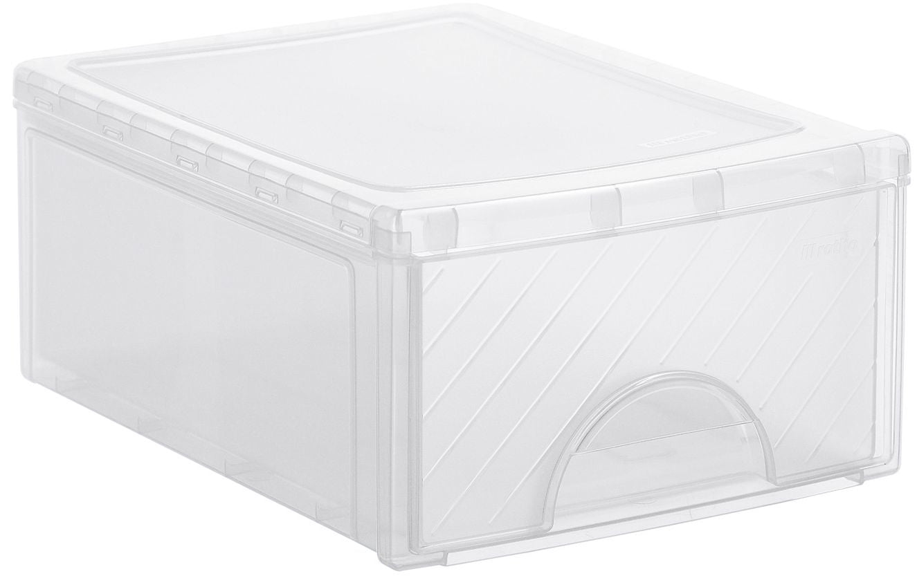 Rotho Frontbox 176789000 Aufbewahrungsbox – Kunststoff – Transparent – 260 × 140 × 350 mm