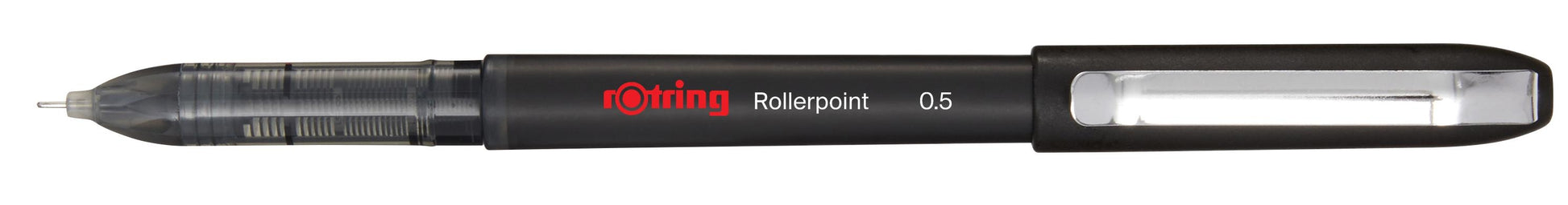 Rotring Rollerpoint 2146103 – Tintenroller, 0,5 mm, Schwarz, mit Kappe, Kunststoff