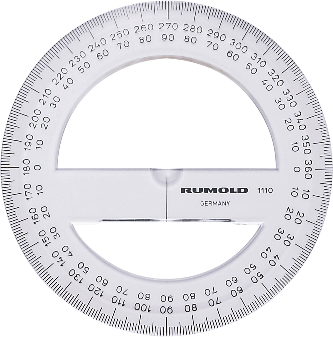 Rumold Winkelmesser 360° – Ø 10,2 cm – Kunststoff – transparent