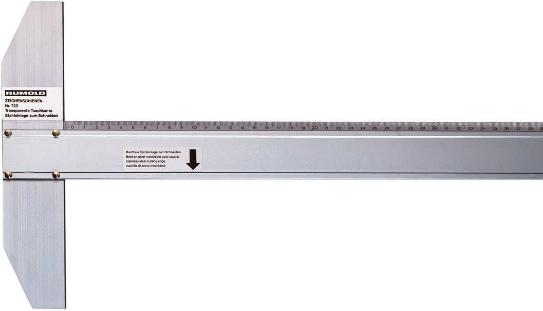 Rumold Schneidelineal – Aluminium – 70 cm – Stahlkante, Facette