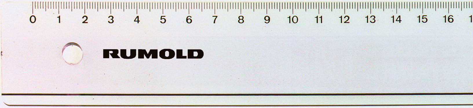 Rumold Lineal – Kunststoff – 21,4 cm – Tuschekante, Facette – Transparent
