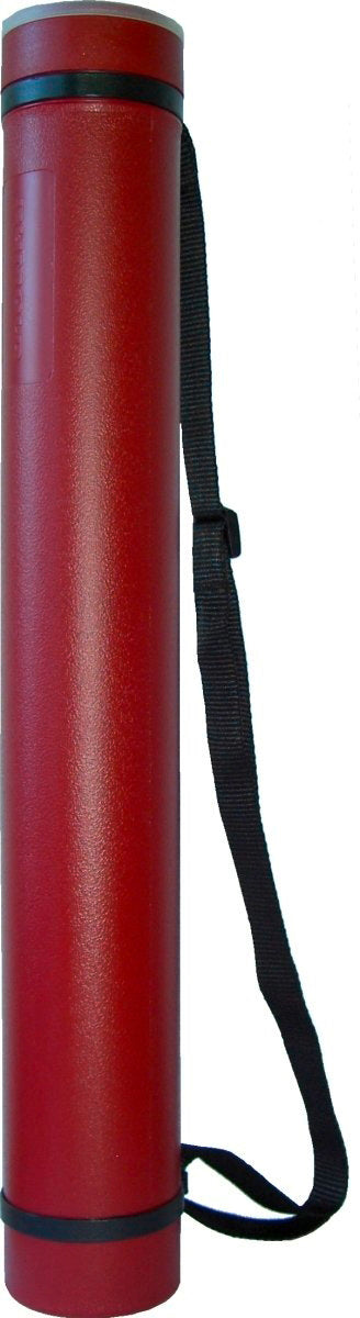 Rumold Zeichenrollen-Köcher 129 × 92 × 618 mm – mit längenverstellbarem Tragegurt, Polyethylen, Bordeaux