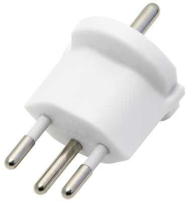 S-ELECTRO 4.107439 Fix-Adapter Schuko zu CH – 3-polig, Weiss