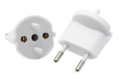 S-electro 4.135797 Fix-Adapter Schuko zu CH – 2-polig, Weiss
