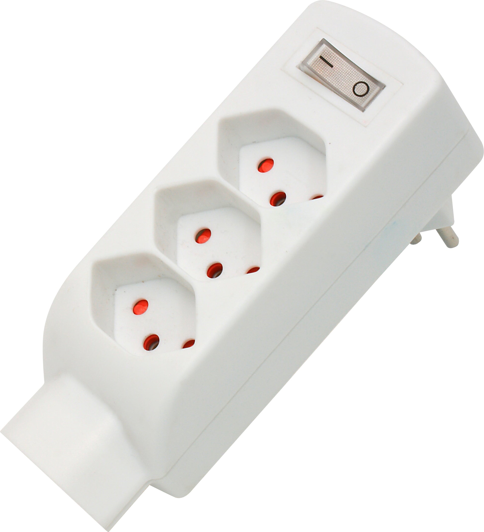 S-electro 85.595.WS Abzweigstecker – 4× T13-Steckdosen, vertikal, Weiss