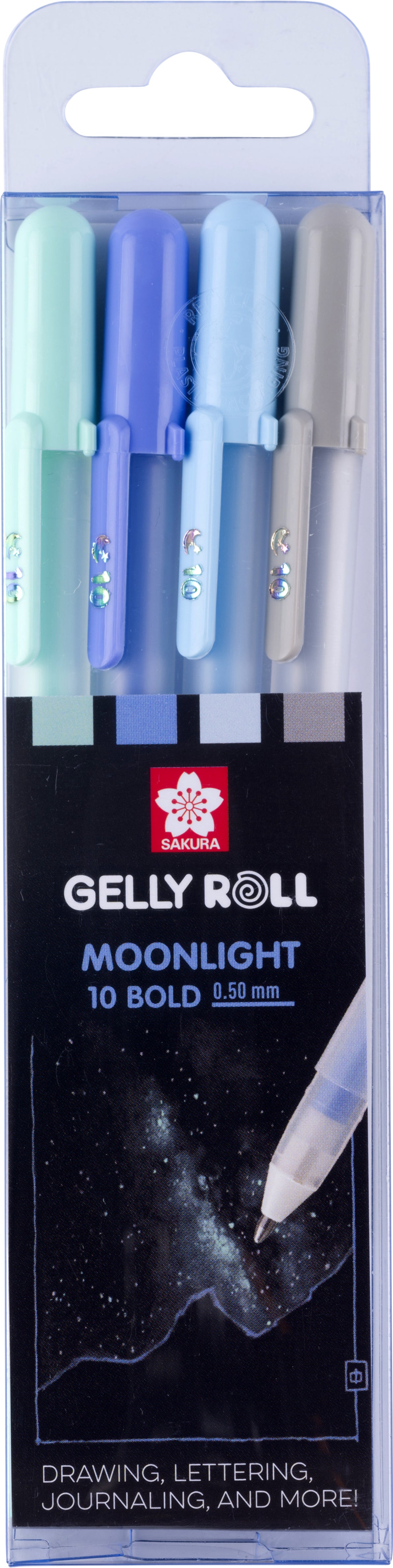Sakura Gelly Roll Gelschreiber – Farben sortiert, Spitze 0,5 mm, 4er-Set