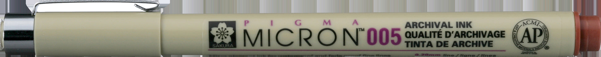 Sakura Pigma Micron Fineliner – 0,2 mm, braun, wasserfest
