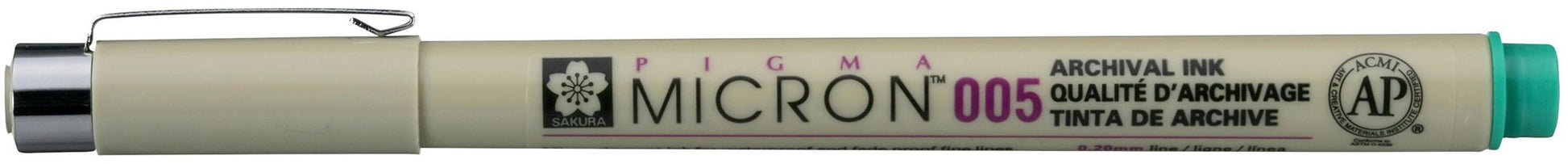 Sakura Pigma Micron Fineliner – 0,2 mm, grün, wasserfest