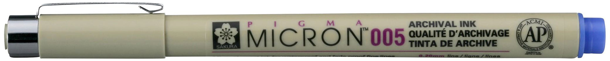 Sakura Pigma Micron Fineliner – 0,2 mm, blau, wasserfest