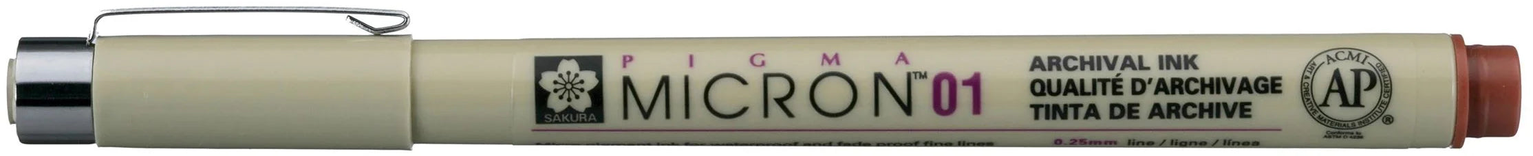 Sakura Pigma Micron Fineliner – 0,25 mm, braun, wasserfest