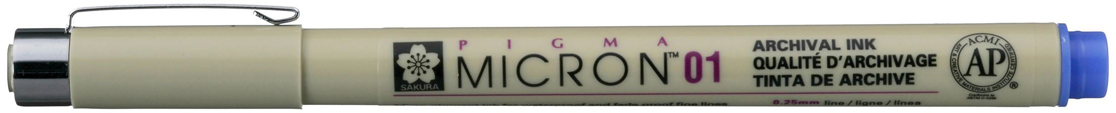 Sakura Pigma Micron Fineliner – 0,25 mm, blau, wasserfest