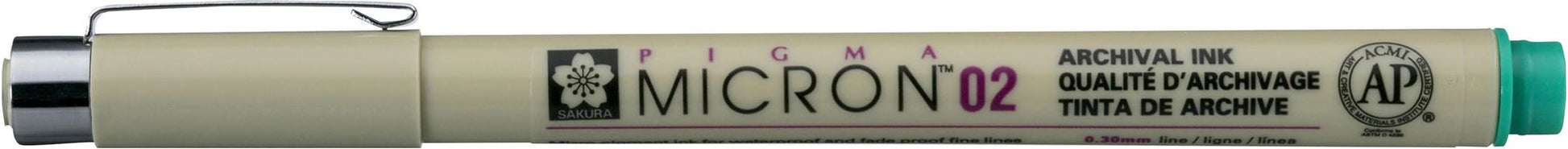 Sakura Pigma Micron Fineliner – 0,3 mm, grün, wasserfest