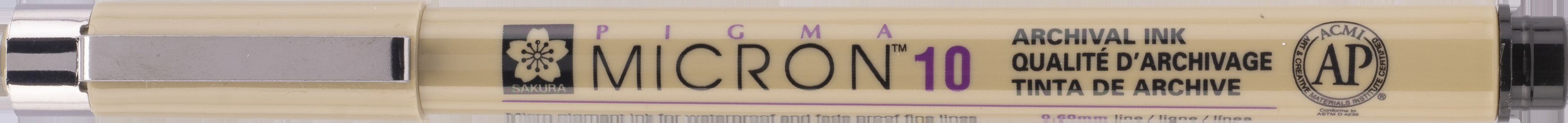Sakura Pigma Micron 10 Fineliner – 0,6 mm, schwarz, wasserfest