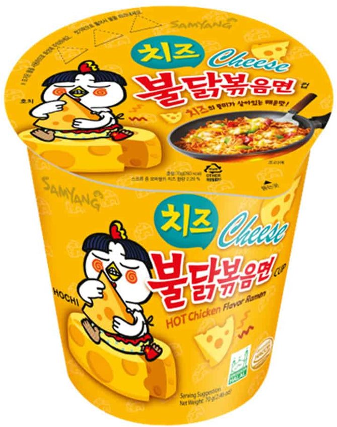 Samyang Buldak Instantnudeln Käse Becher – 70 g