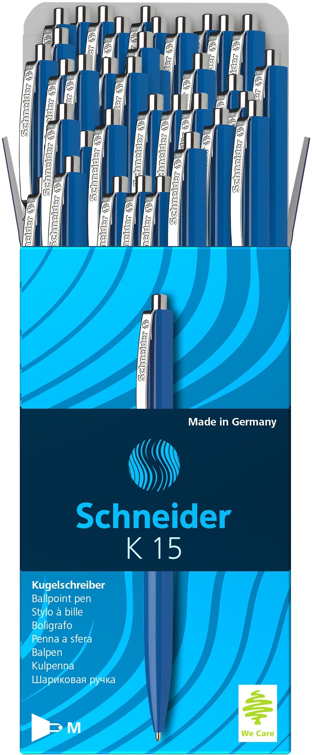 Schneider AG Schneider K15 Kugelschreiber – Blau, Spitze 1,0 mm, Druck, Metall