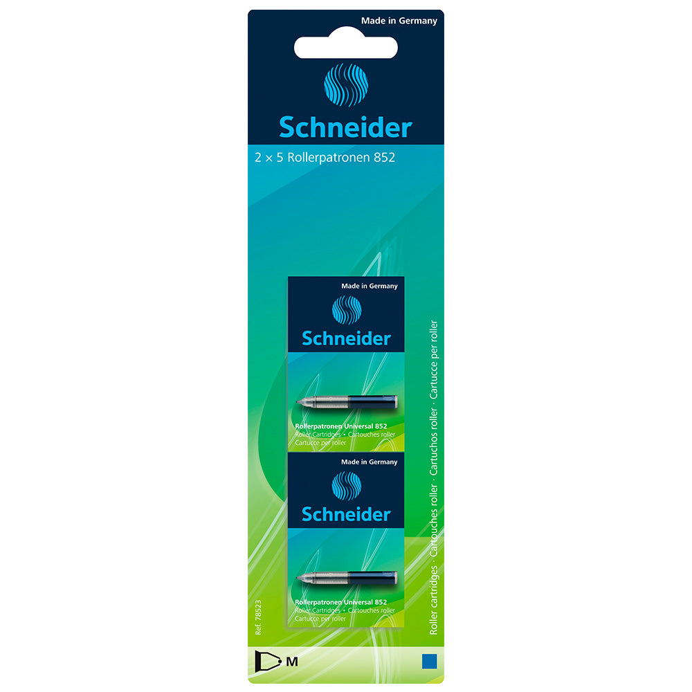 Schneider AG Schneider 852 Rollerpatrone – Königsblau, für Schneider Breeze, Base Senso, Base Ball und andere, 5er-Pack