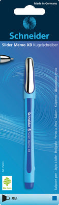 Schneider AG Schneider Memo Kugelschreiber – Blau, Spitze 1,4 mm, Deckel, Edelstahlspitze