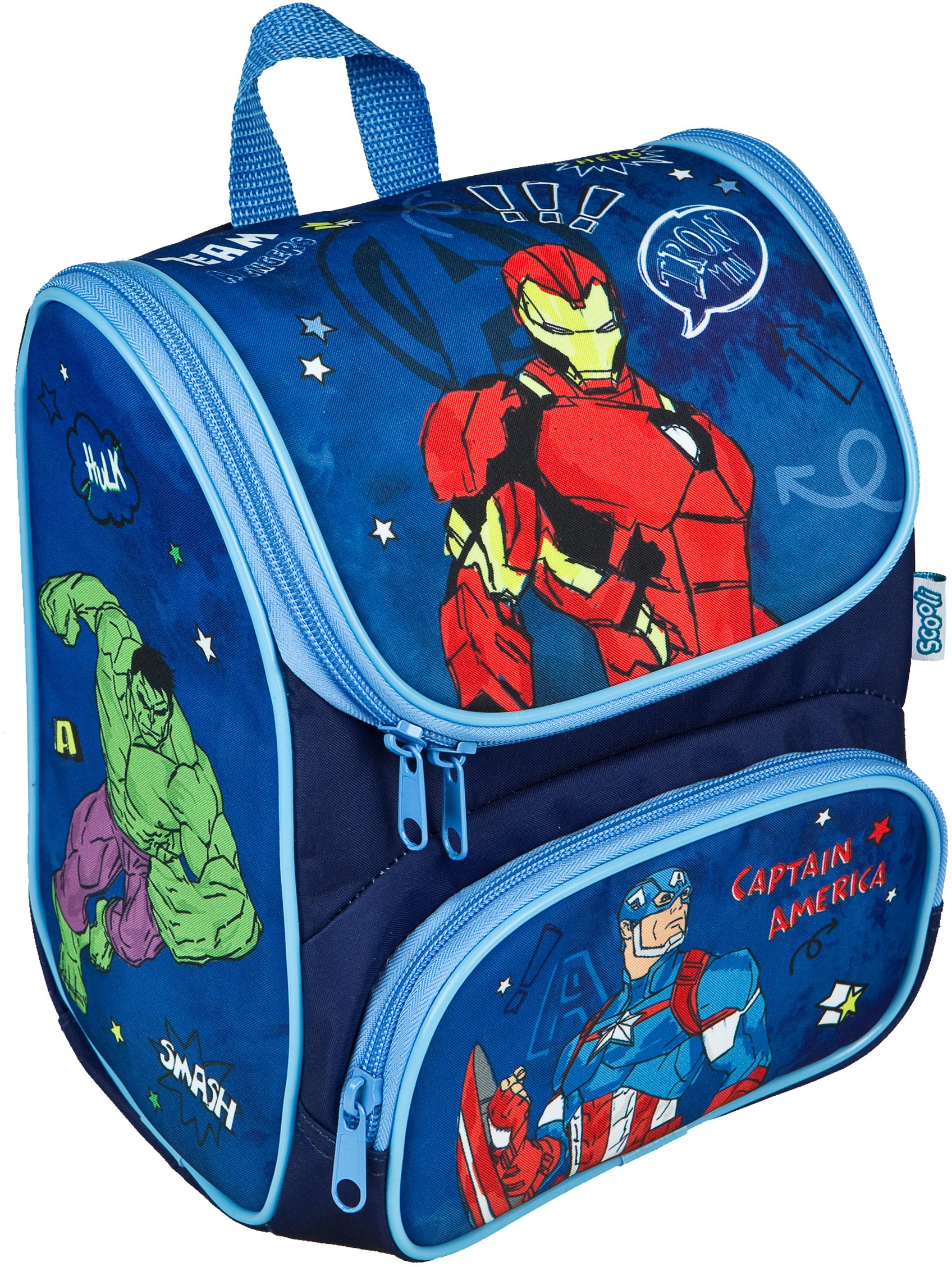 Scooli Cutie – Kindergartenrucksack, Avengers, 21,5×13×24 cm, mit abnehmbarem Brustgurt