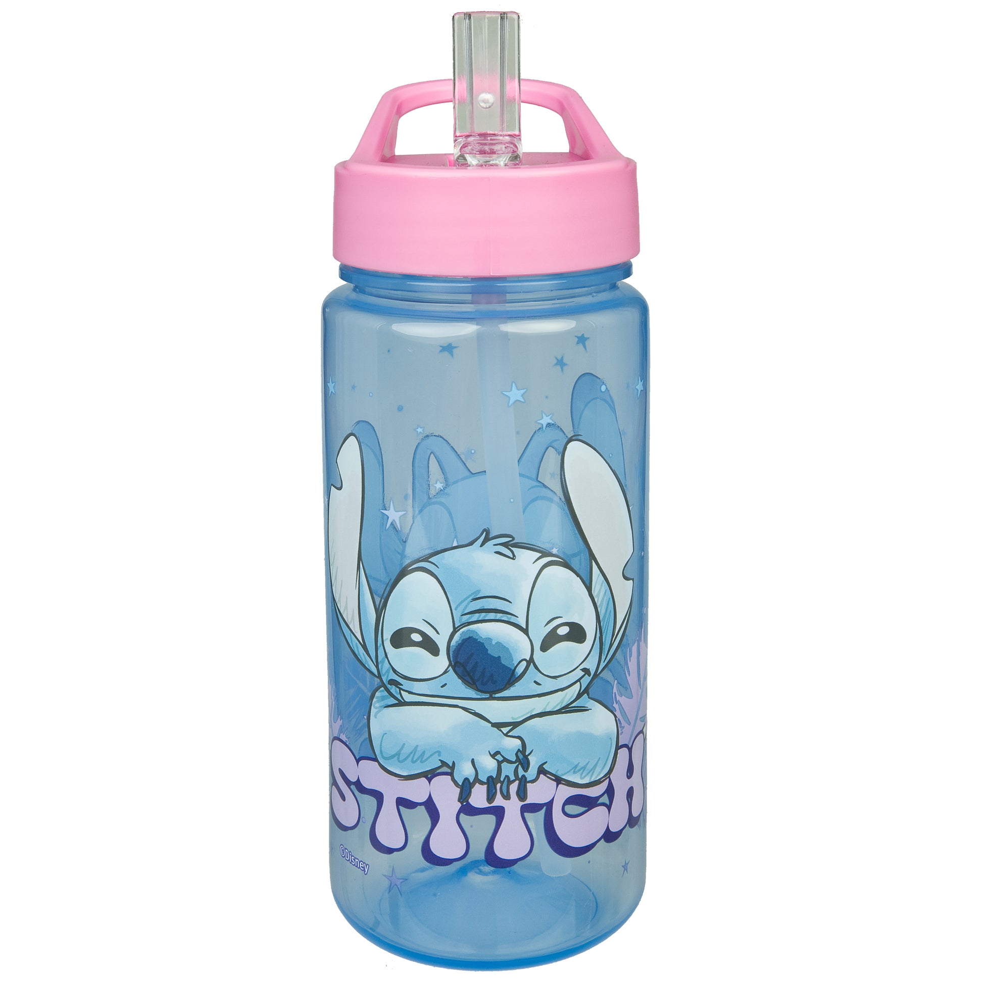 Scooli Aero Kindertrinkflasche 500 ml – mit Strohhalm, Schraubdeckel, Lilo & Stitch