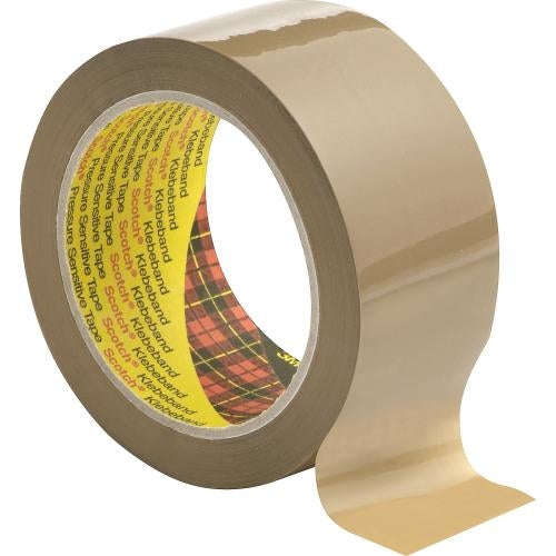 Scotch Profi 3707/25B – Verpackungsklebeband, PP, Braun, Geräuscharm, Naturkautschuk – 25 mm × 66 m