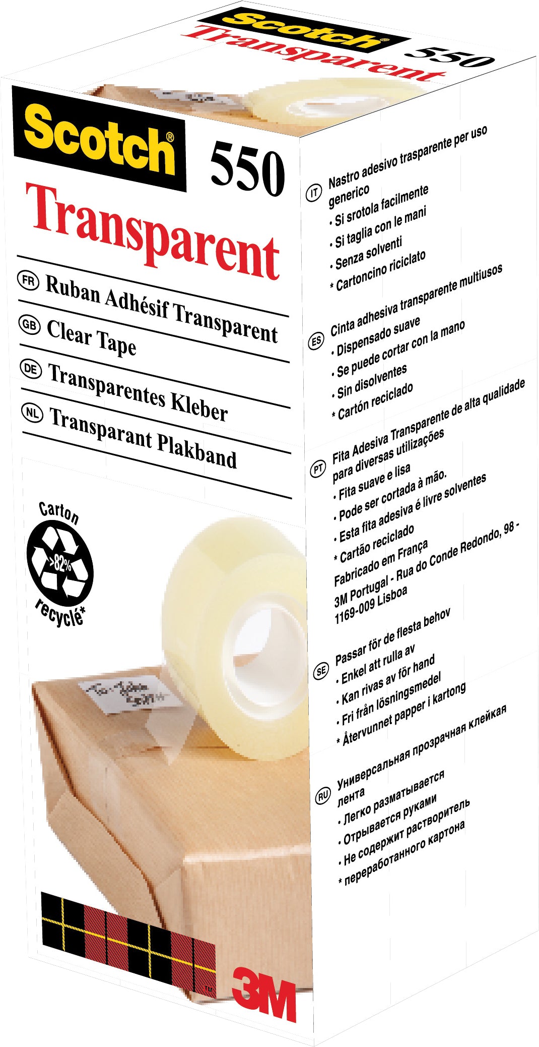 Scotch Klarer Klebefilm – 19 mm × 33 m, transparent, PP, permanent, 1 Rolle