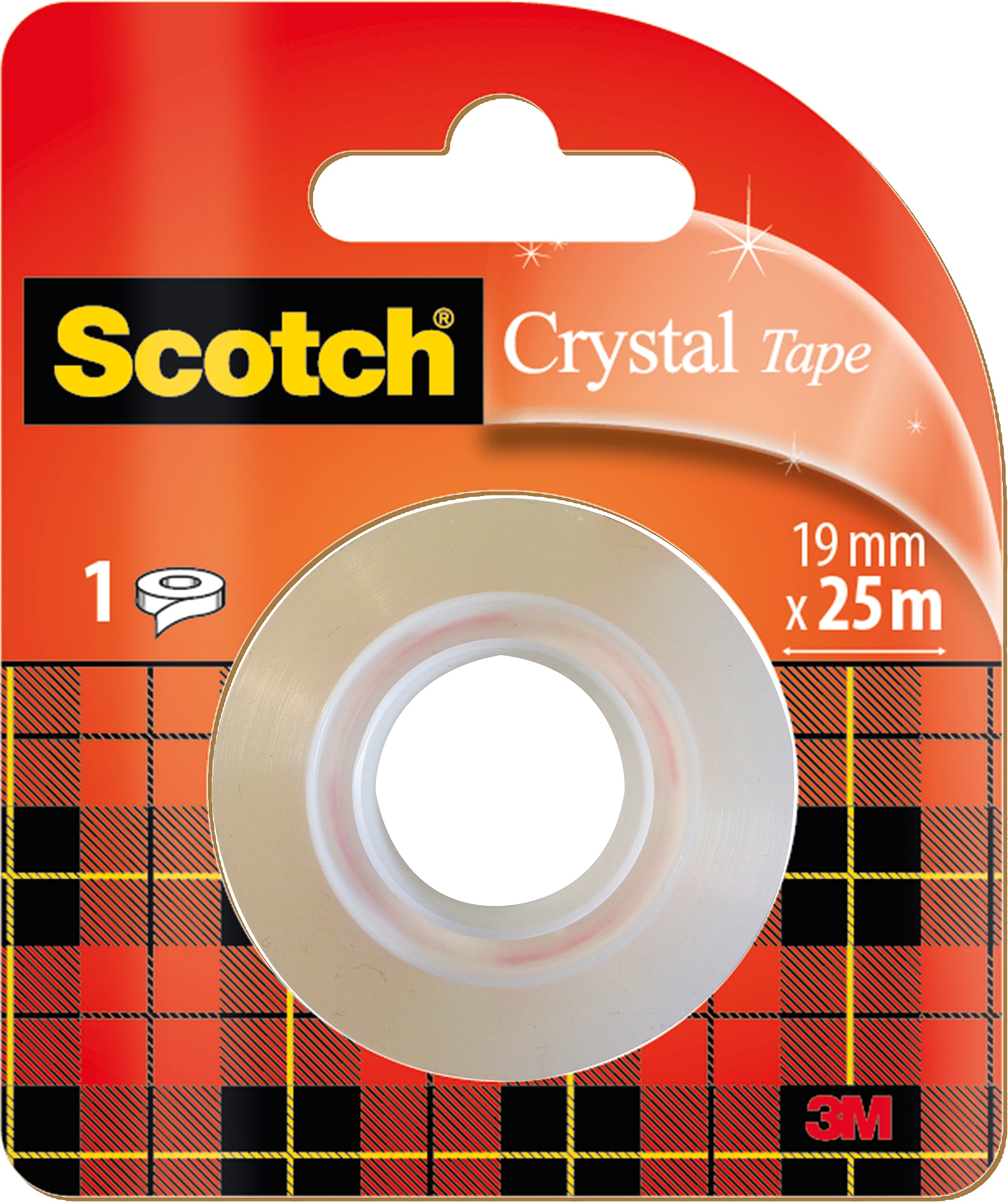 Scotch Crystal Klebefilm klar – 19 mm × 25 m, transparent