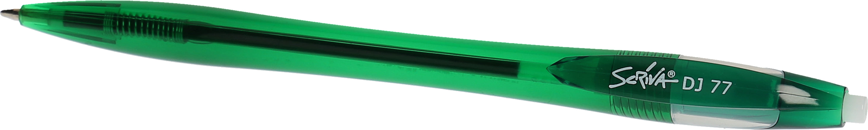 Scriva DJ77 Kugelschreiber – Grün, Medium, transparenter Schaft, wetterfest