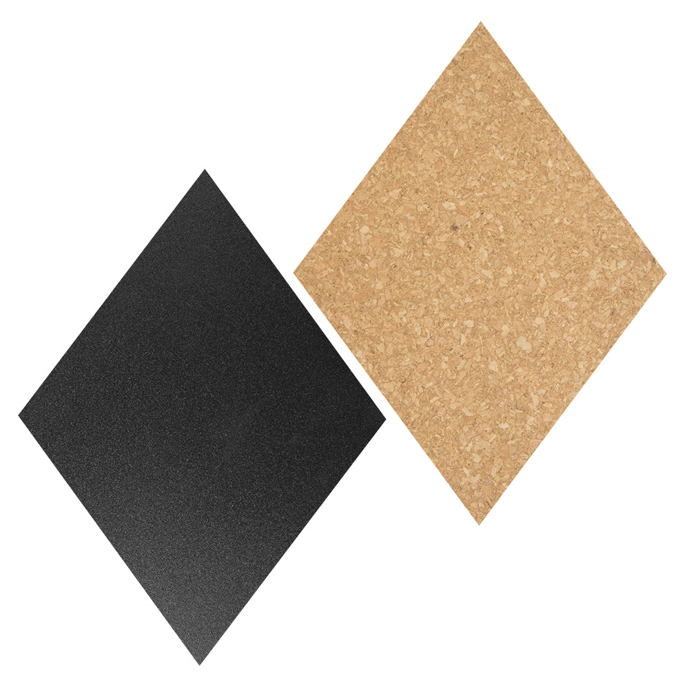 Securit Silhouette-Kreidetafel-Set DIAMANT – 336 × 258 mm – beidseitig – inkl. Wandmontage, Pinnadeln, Stift