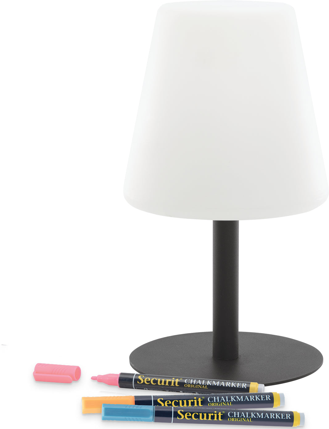 Securit Tischleuchte Aussen MIMI LP-BL-TA2 – 16 cm – Warmweiss – IP54 – Akkubetrieb, USB-C, dimmbar – Schwarz
