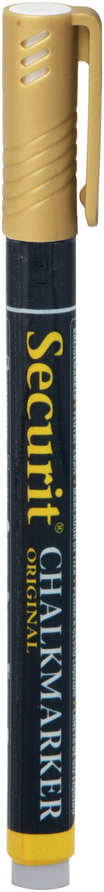 Securit SMA100-GD Kreidemarker – 1–2 mm – Gold, für Glas/Tafel/Metall