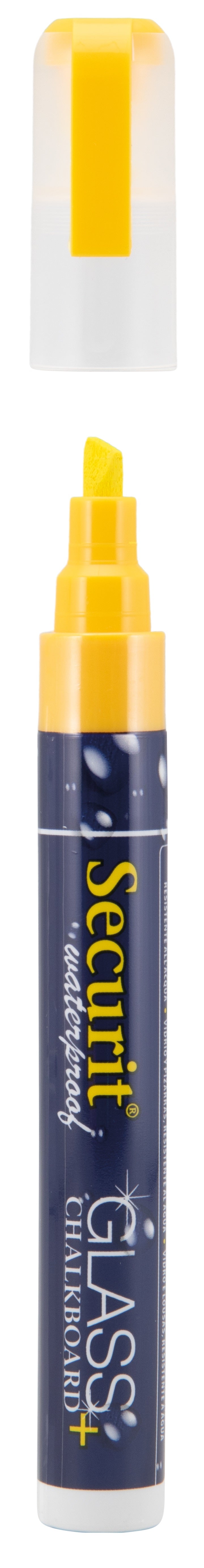 Securit SMA610-YE Kreidemarker – 2–6 mm – Gelb, für Glas und andere glatte Oberflächen