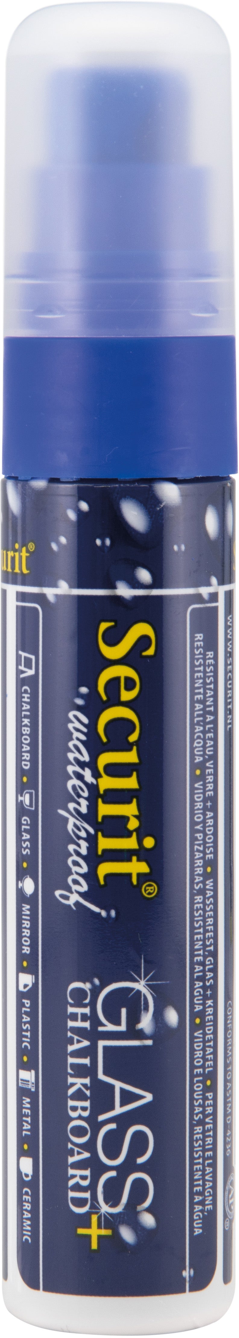Securit SMA820-BU Kreidemarker – 7–15 mm – Blau, für Glas und andere glatte Oberflächen