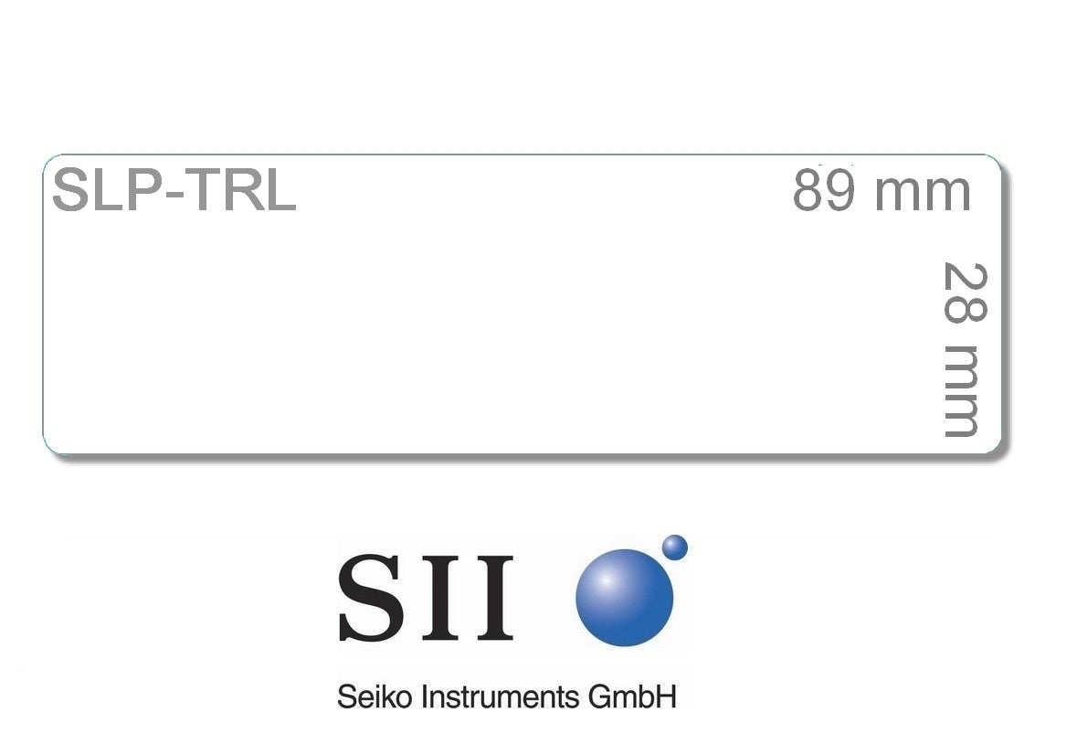 Seiko Instruments SLP-TRL – Etiketten (Rolle) 89 × 28 mm – 130 Etiketten/Rolle, 2 Rollen/Pack – wasserfest