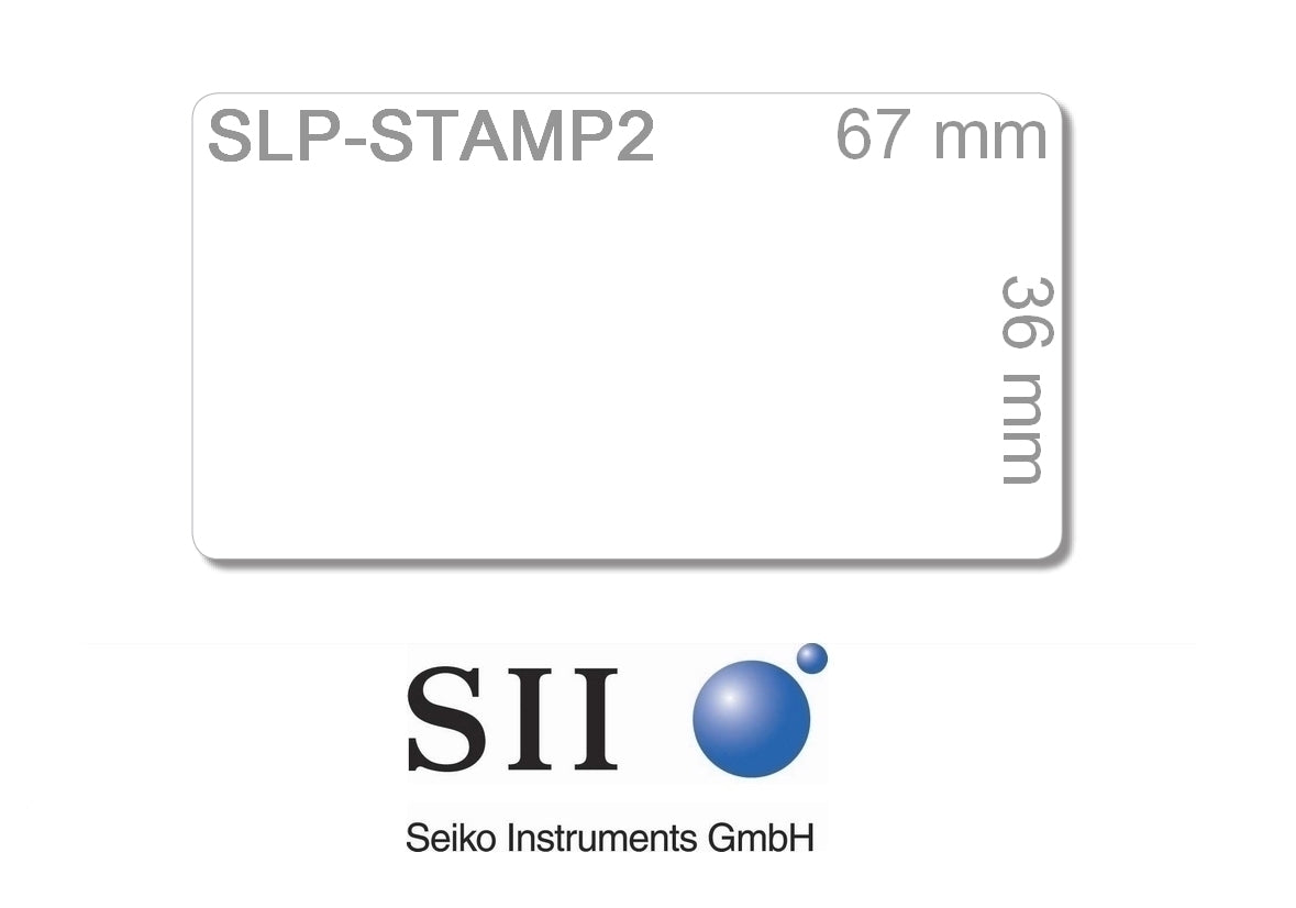 Seiko Instruments SLP-STAMP2 – Etiketten (Rolle) 67 × 36 mm – 310 Etiketten/Rolle, 2 Rollen/Pack