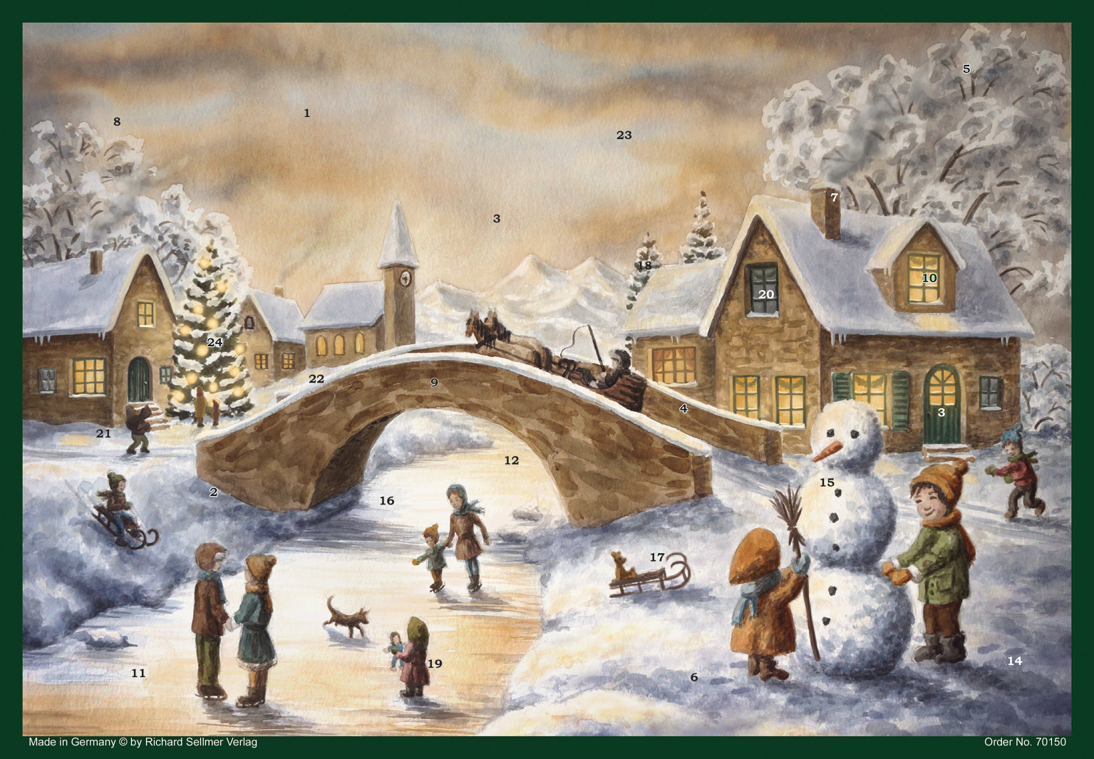 Sellmer An der Brücke – Adventskalender – 27 × 38,5 cm